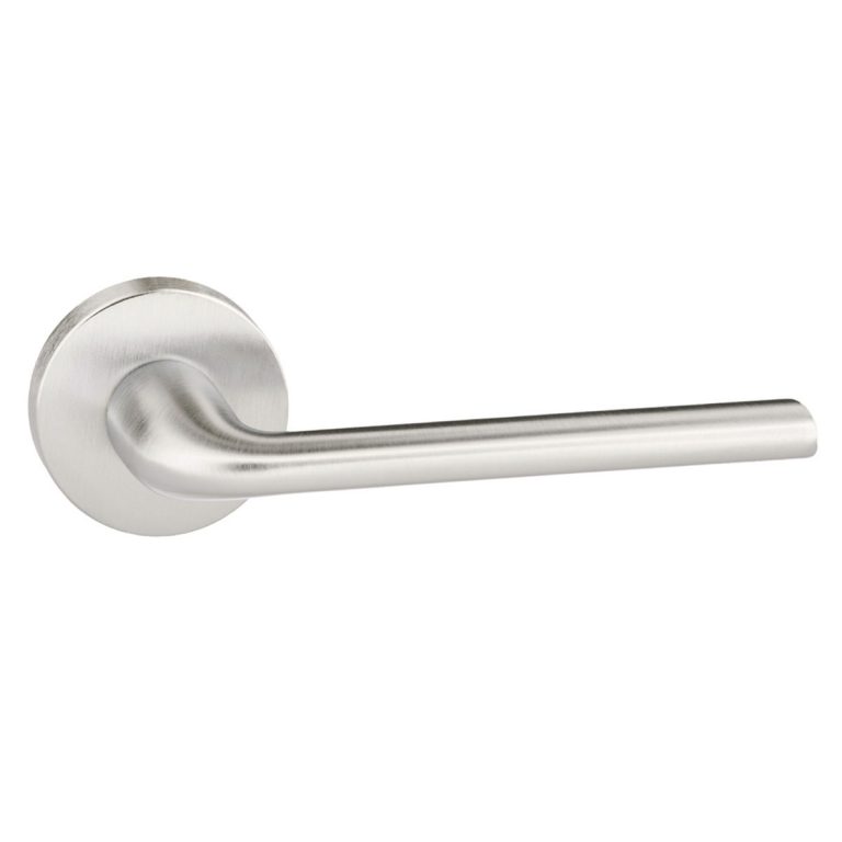 FMR133SC Forme Milly Lever Door Handle on Minimal Round Rose - Satin Chrome