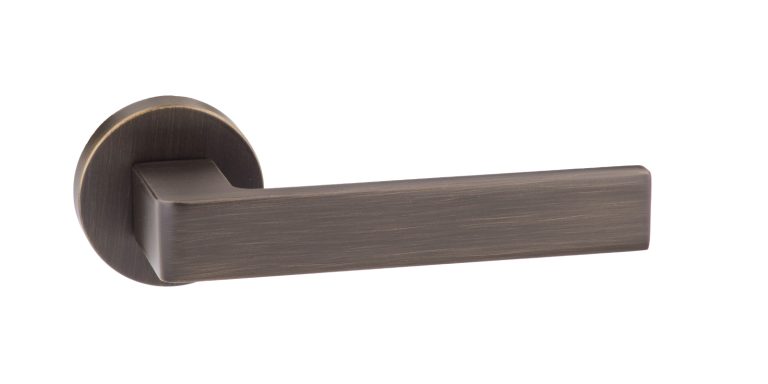 FMR254UB Forme Asti Lever Door Handle on Minimal Round Rose - Urban Bronze