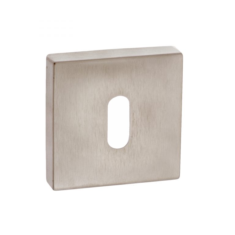 FMSKSN Forme Key Escutcheons on Minimal Square Rose - Satin Nickel