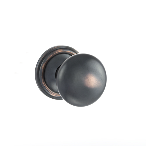 OE58MMKAC Old English Harrogate Solid Brass Mushroom Mortice Knob on Concealed Fix Rose - Antique Copper