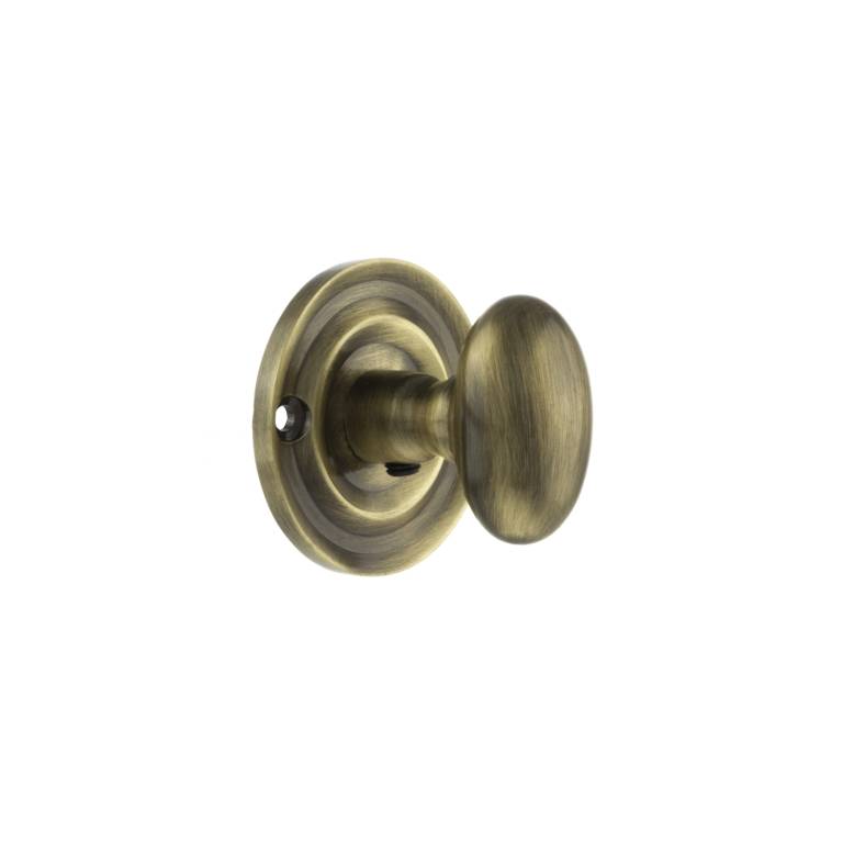 OEOWCAB Old English Solid Brass Oval WC Turn and Release - Antique Brass