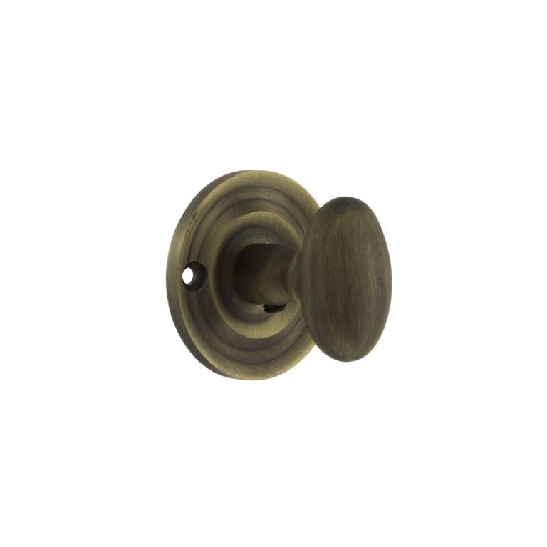 OEOWCMAB Old English Solid Brass Oval WC Turn and Release - Matt Antique Brass