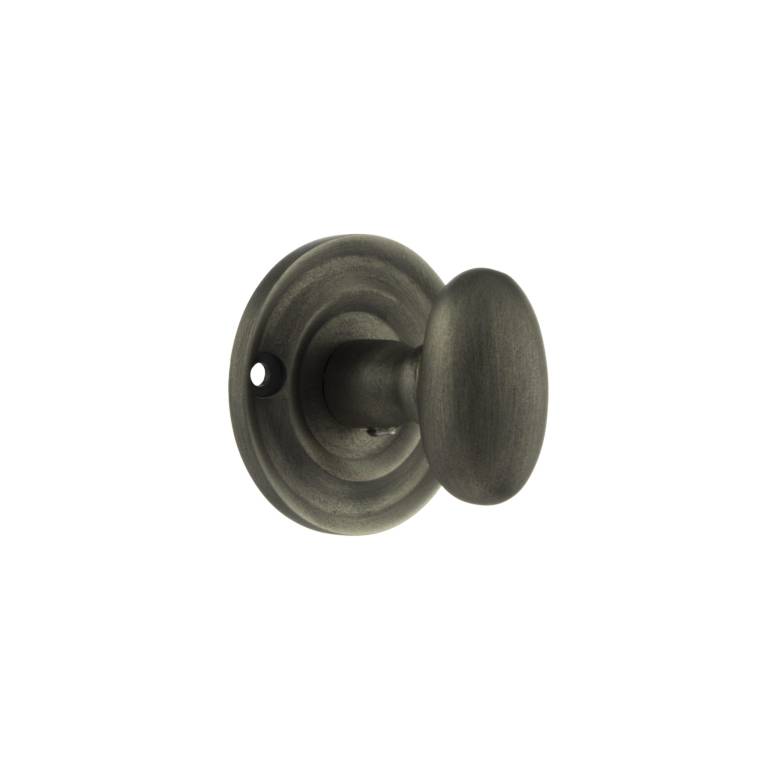 OEOWCMBN Old English Solid Brass Oval WC Turn and Release - Matt Gun Metal