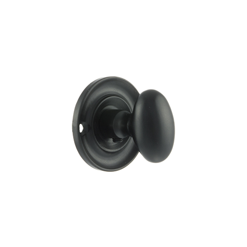 OEOWCMB Old English Solid Brass Oval WC Turn and Release - Matt Black