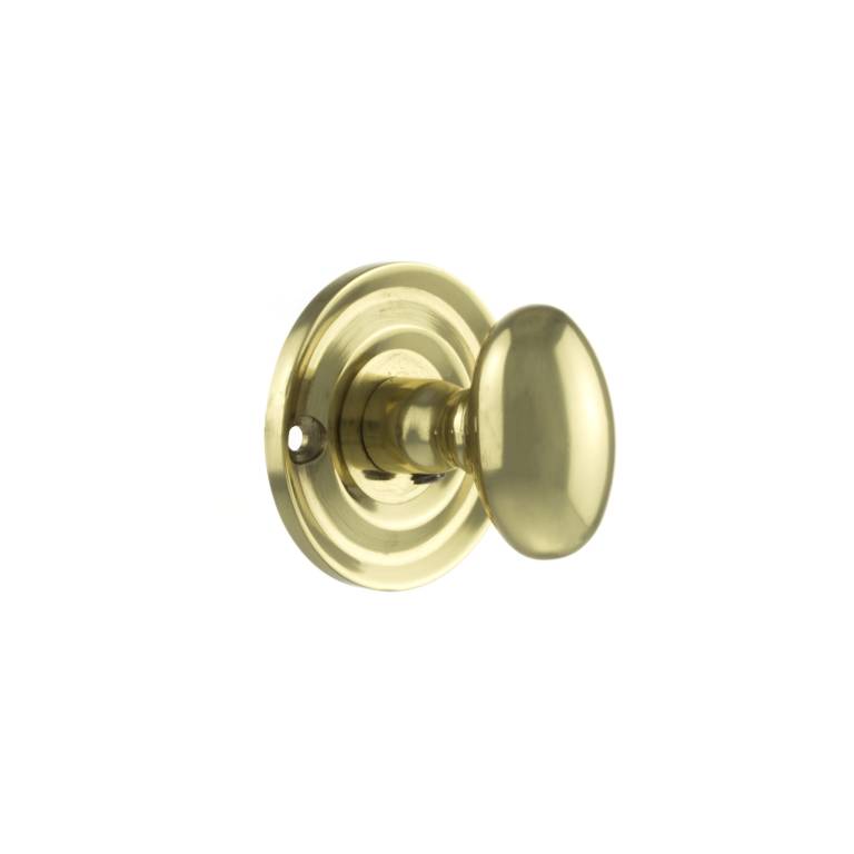 OEOWCPB Old English Solid Brass Oval WC Turn and Release - Polished Brass
