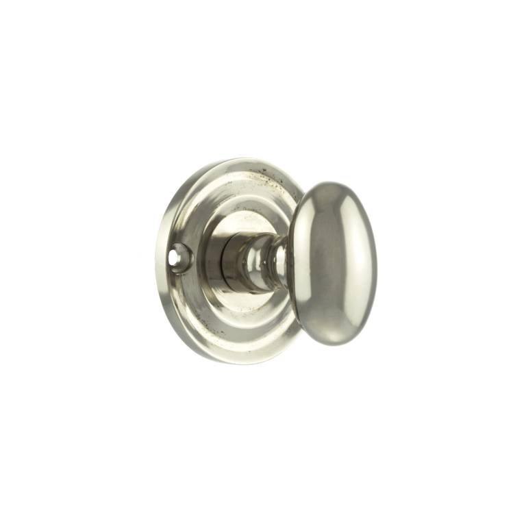 OEOWCPN Old English Solid Brass Oval WC Turn and Release - Polished Nickel