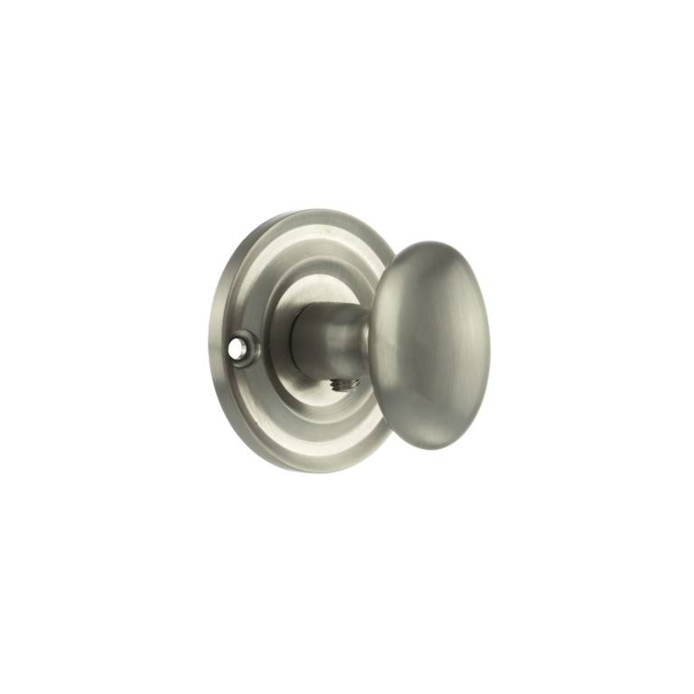 OEOWCSN Old English Solid Brass Oval WC Turn and Release - Satin Nickel