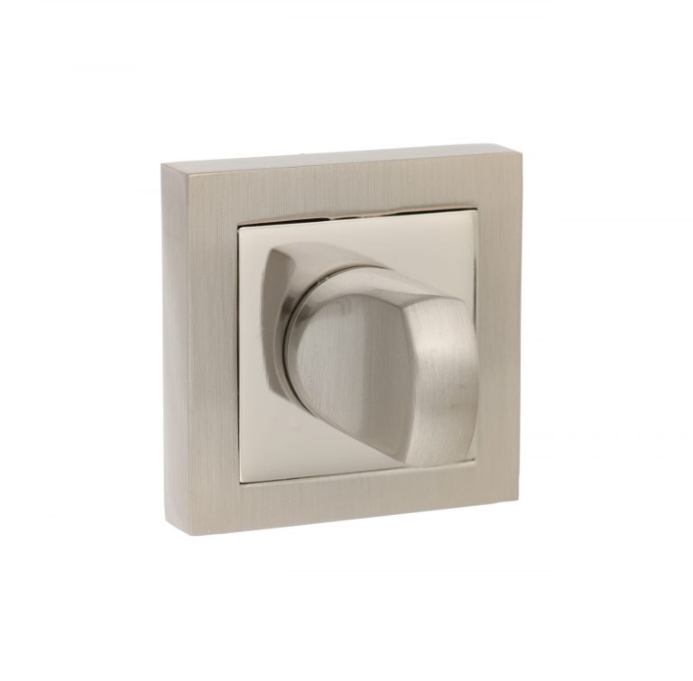 SPCWCSNNP Senza Pari WC Turn and Release on Square Rose - Satin Nickel/Polished Nickel