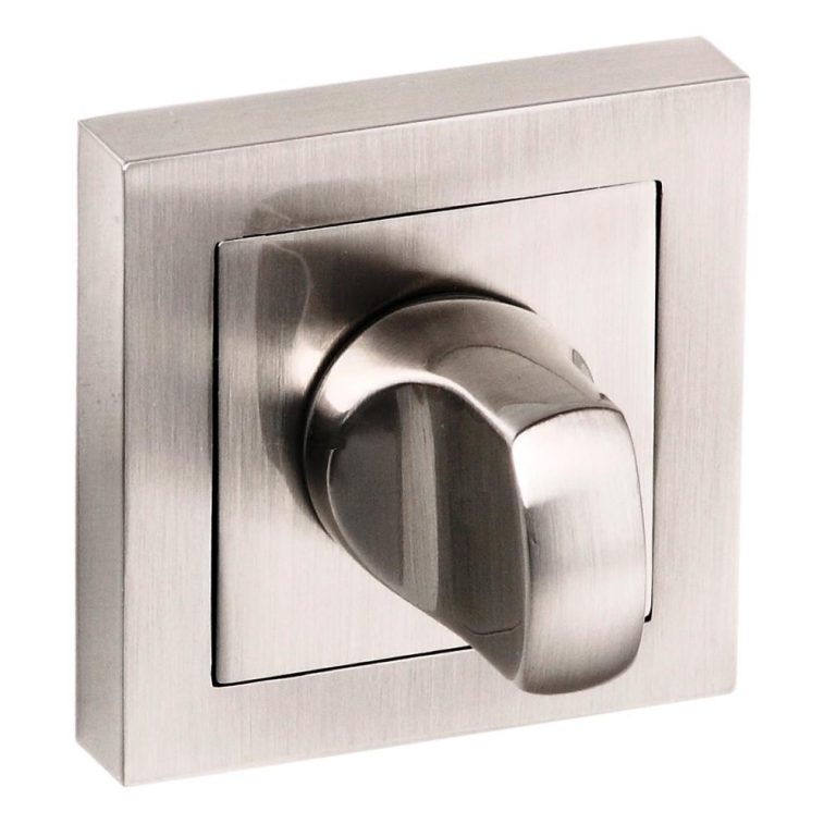 SPCWCSN Senza Pari WC Turn and Release on Square Rose - Satin Nickel