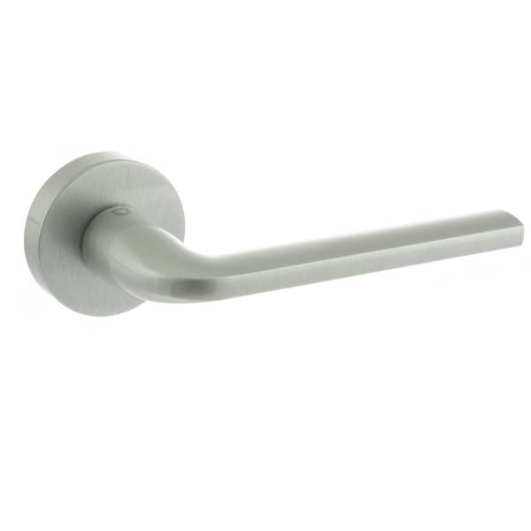CTFMR133SC CleanTouch Anti-Bac Forme Milly Lever Door Handle on Minimal Round Rose - Satin Chrome