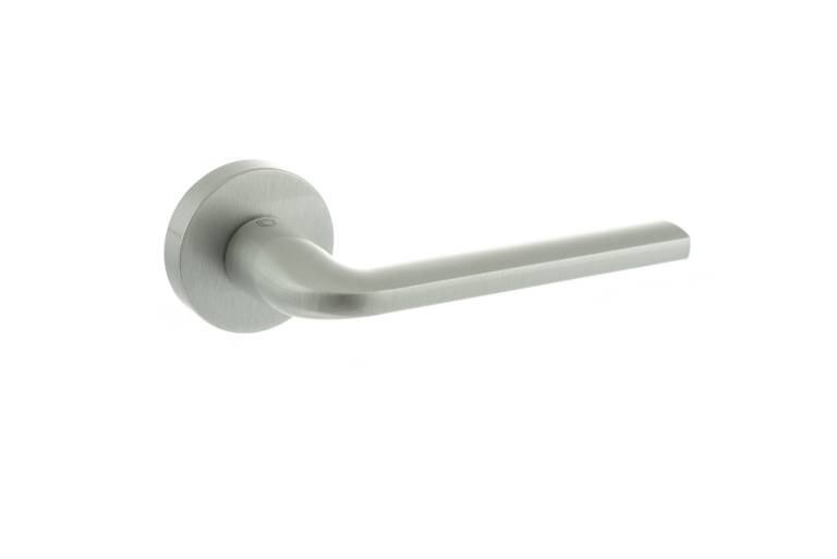CTFMR133SC CleanTouch Anti-Bac Forme Milly Lever Door Handle on Minimal Round Rose - Satin Chrome
