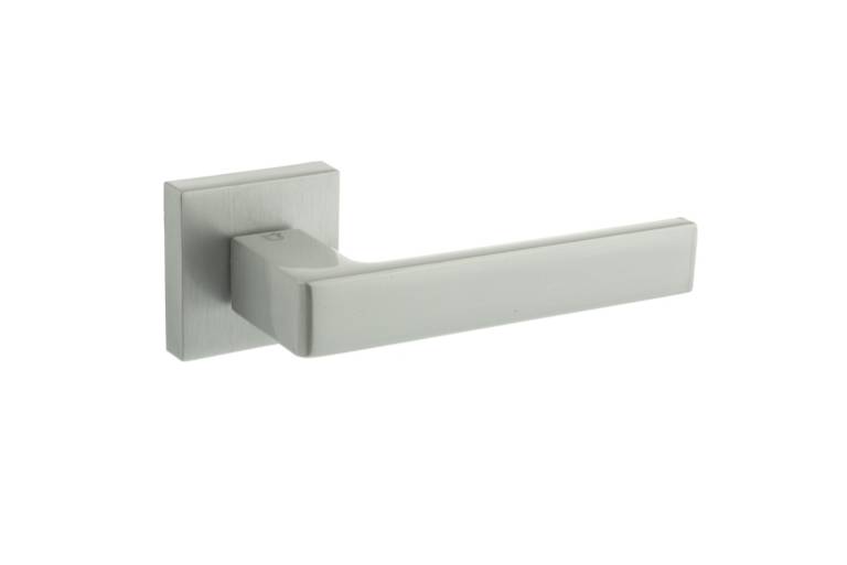 CTFMS254SC CleanTouch Anti-Bac Forme Asti Lever Door Handle on Minimal Square Rose - Satin Chrome