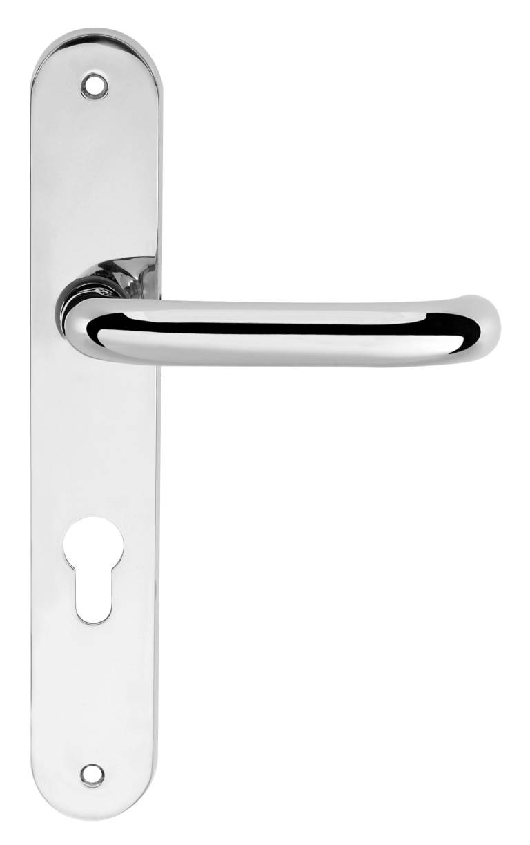 CTLOBRERTDPC CleanTouch Anti-Bac RTD Safety Lever on Round Euro Backplate - Polished Chrome