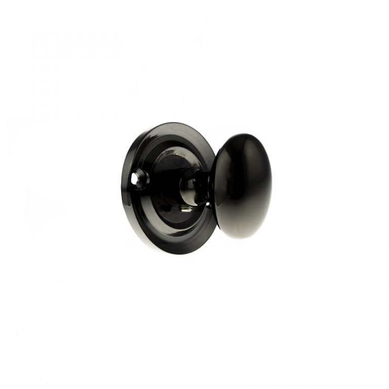 OEOWCBN Old English Solid Brass Oval WC Turn and Release - Black Nickel