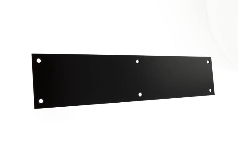 AFP35075MB Atlantic Finger Plate Pre drilled with screws 350mm x 75mm - Matt Black