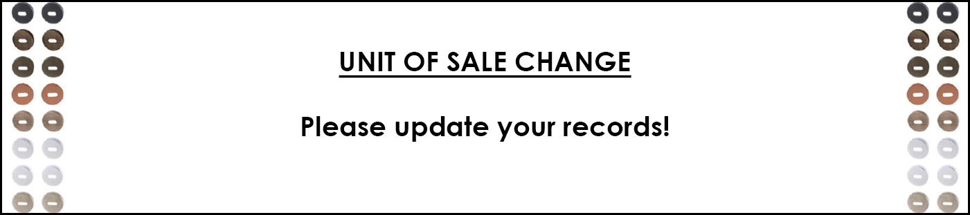 Unit of Sale Change!