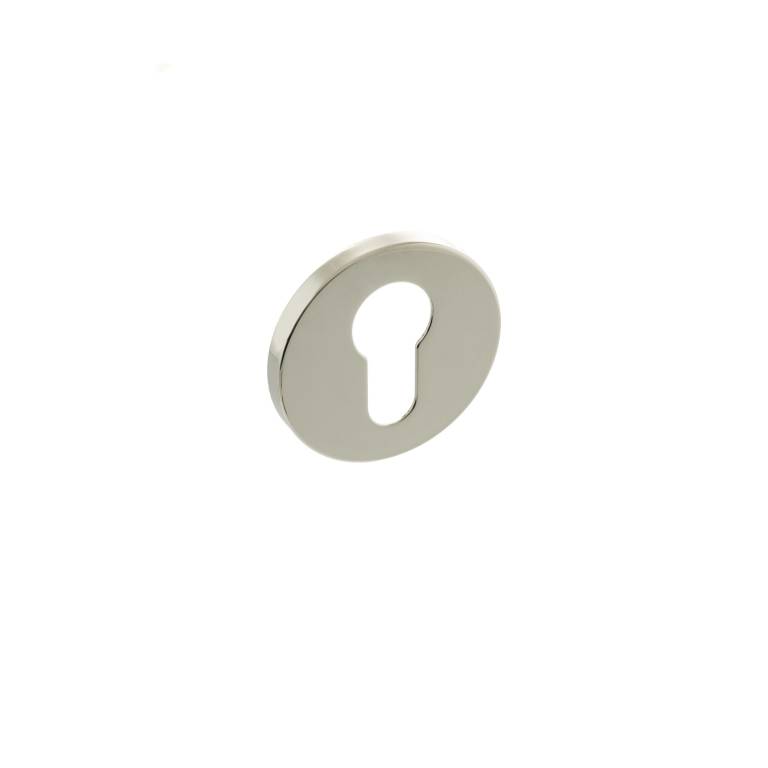 MHSREPN Millhouse Brass Euro Escutcheons on 5mm Slimline Round Rose - Polished Nickel