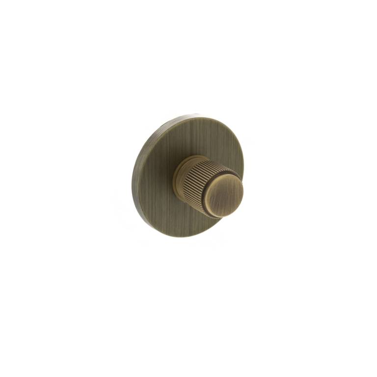 MHSRLWCYB Millhouse Brass Linear WC Turn and Release on 5mm Slimline Round Rose - Yester Bronze