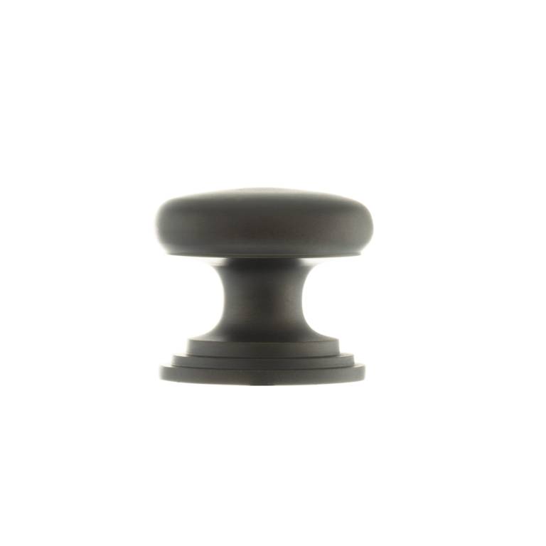 OEC1232UDB Old English Lincoln Solid Brass Victorian Knob 32mm on Concealed Fix - Urban Dark Bronze