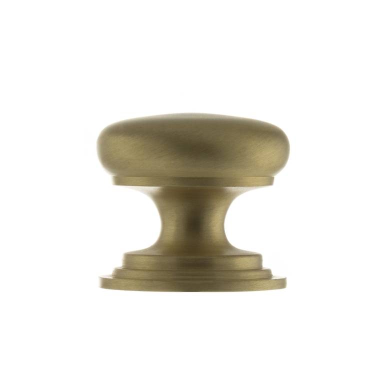 OEC1238SB Old English Lincoln Solid Brass Victorian Knob 38mm on Concealed Fix - Satin Brass