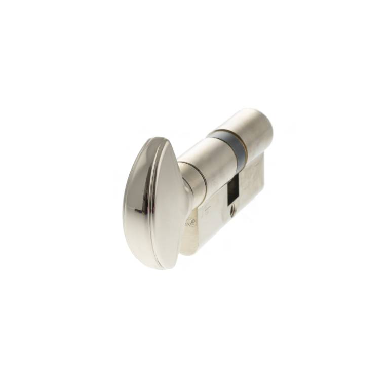 C620062525 AGB Euro Profile 5 Pin Cylinder Key to Turn 30-30mm (60mm) - Polished Nickel