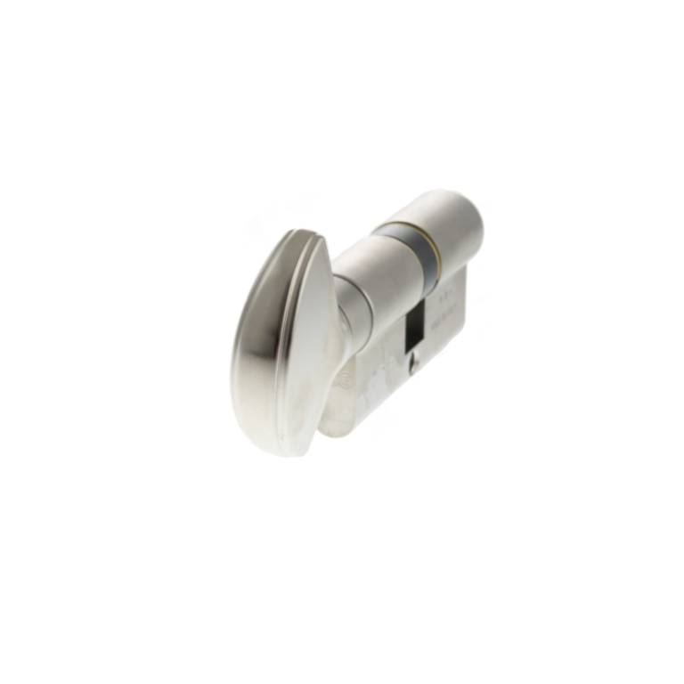 C620322525 AGB Euro Profile 5 Pin Cylinder Key to Turn 30-30mm (60mm) - Satin Chrome