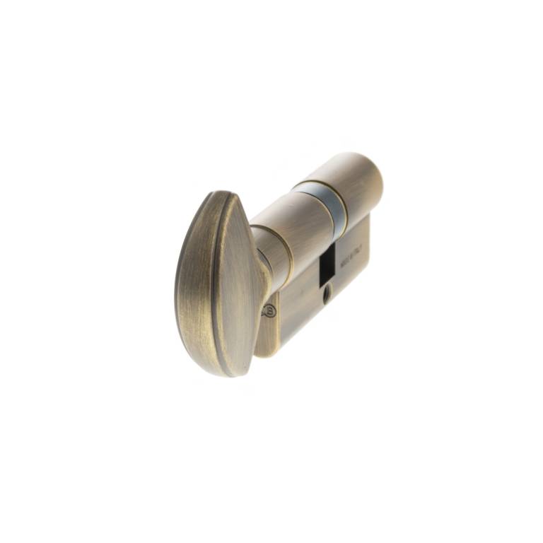 C620722525 AGB Euro Profile 5 Pin Cylinder Key to Turn 30-30mm (60mm) - Matt Antique Brass