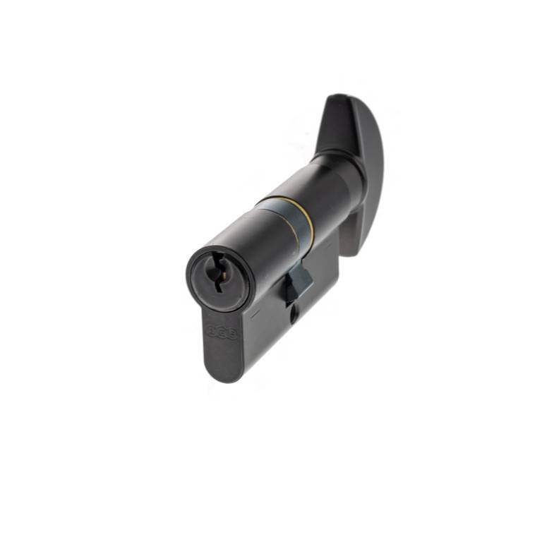 C620842525 AGB Euro Profile 5 Pin Cylinder Key to Turn 30-30mm (60mm) - Matt Black