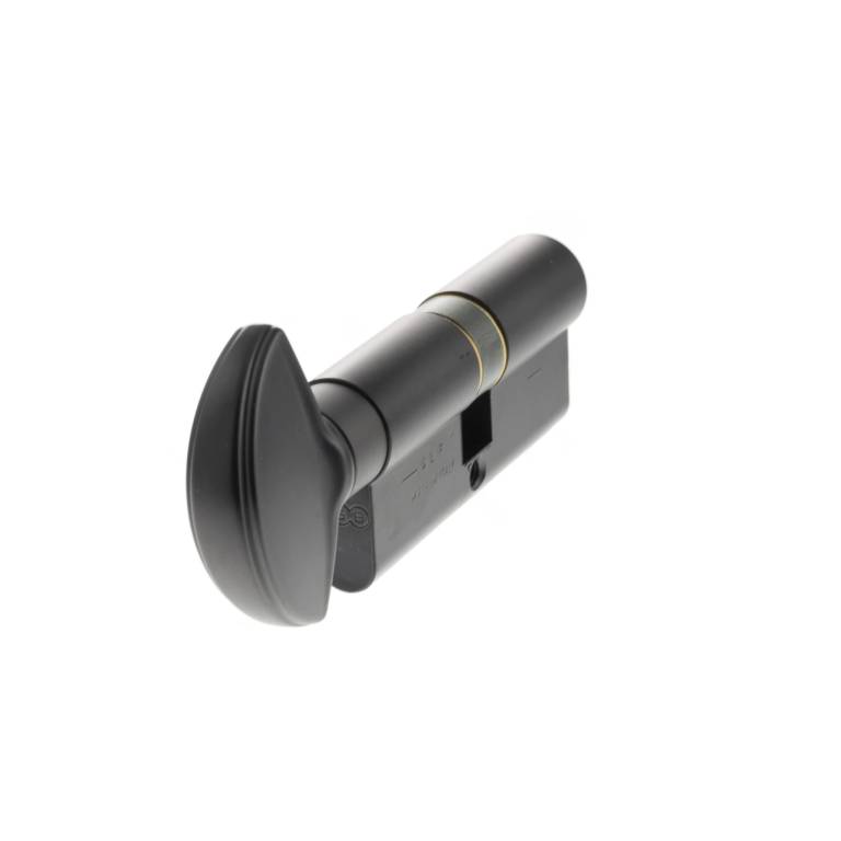 C620843030 AGB Euro Profile 5 Pin Cylinder Key to Turn 35-35mm (70mm) - Matt Black