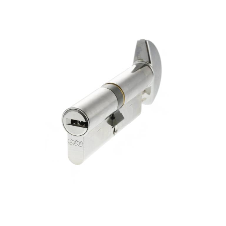 CA20303535 AGB Euro Profile 15 Pin Cylinder Key to Turn 40-40mm (80mm) - Polished Chrome