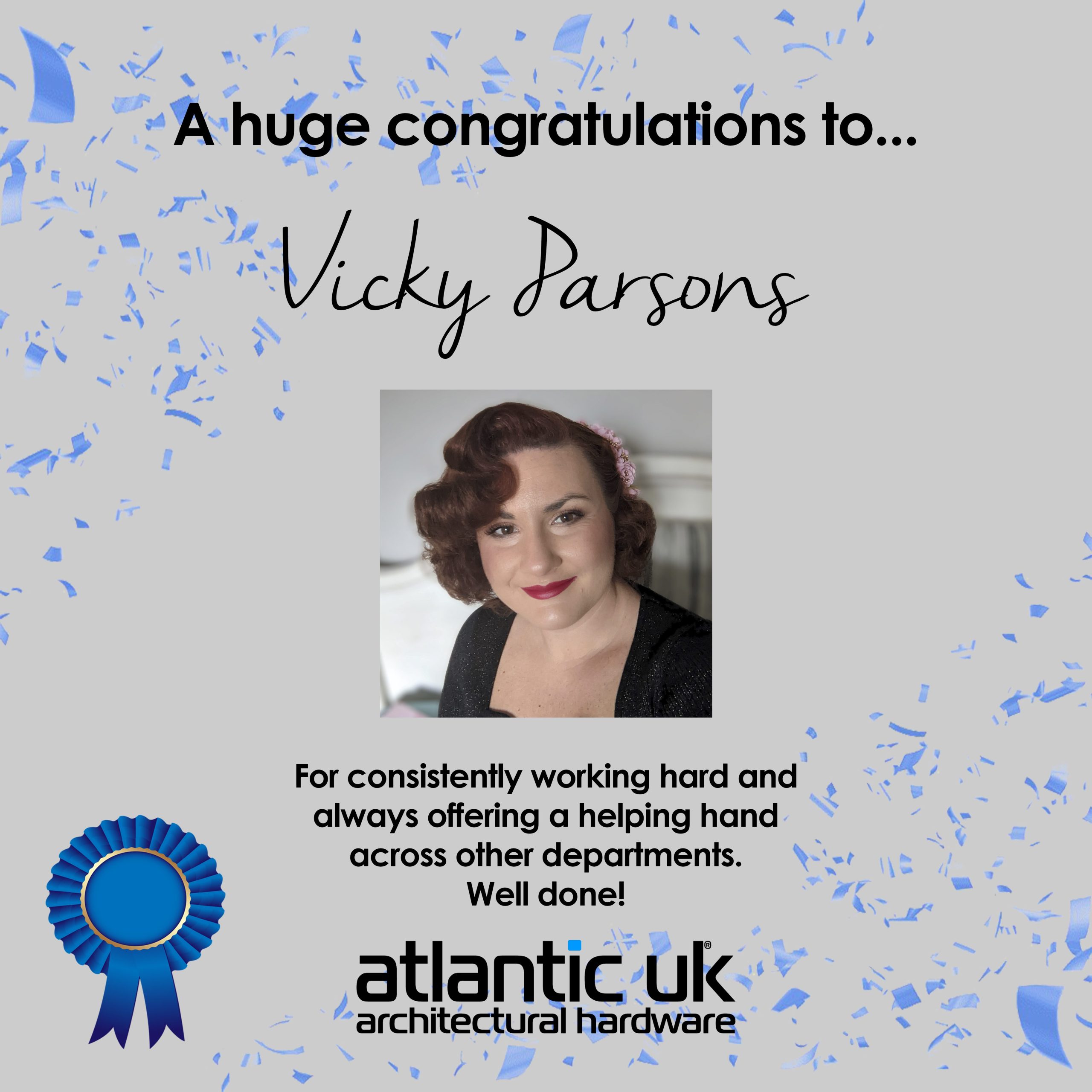 Congratulations Vicky! Employee of the Month for May! image