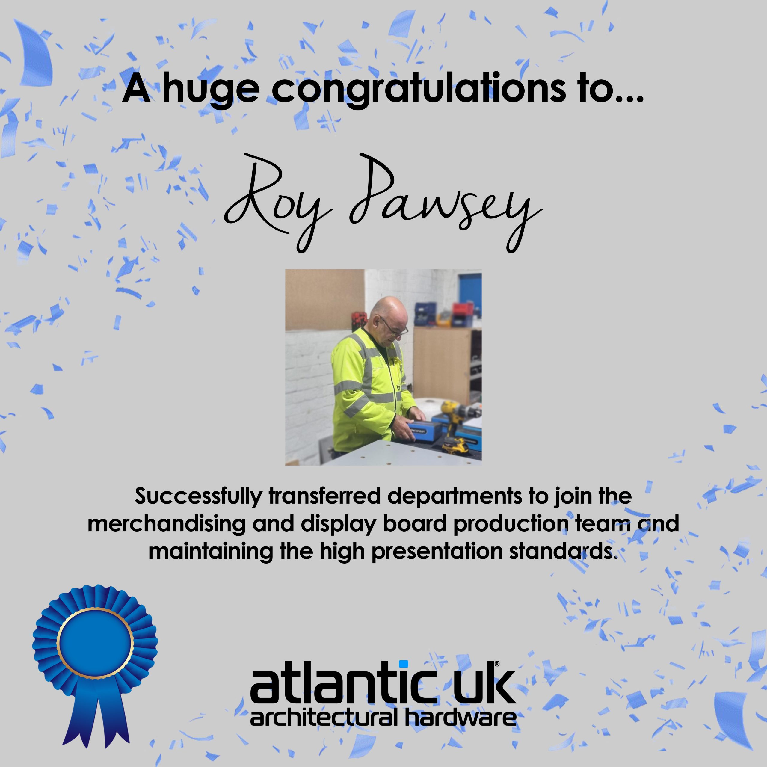 Congratulations Roy! Employee of the Month for September! image