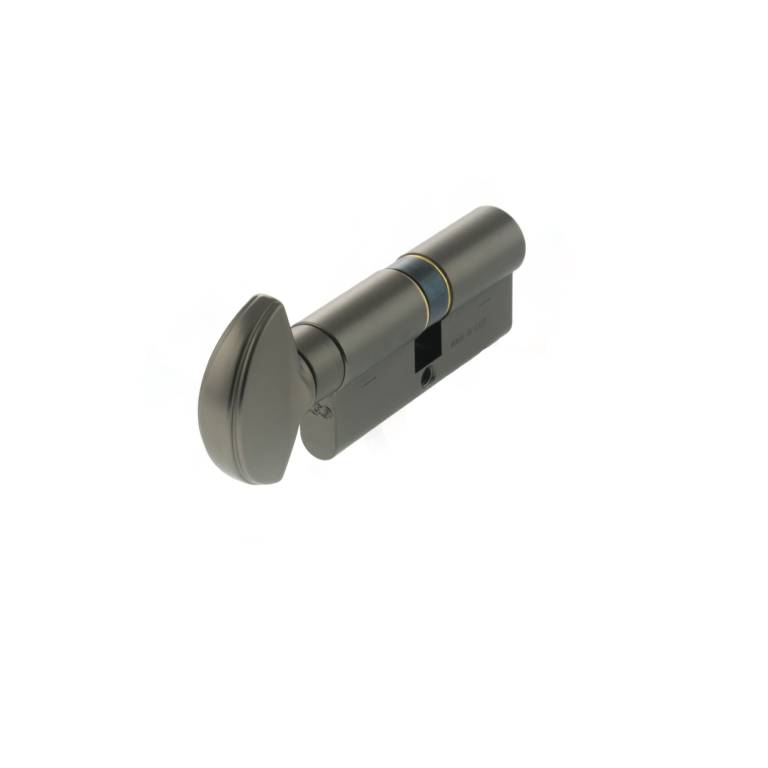 C620F93030 AGB Euro Profile 5 Pin Cylinder Key to Turn 35-35mm (70mm) - Black Nickel