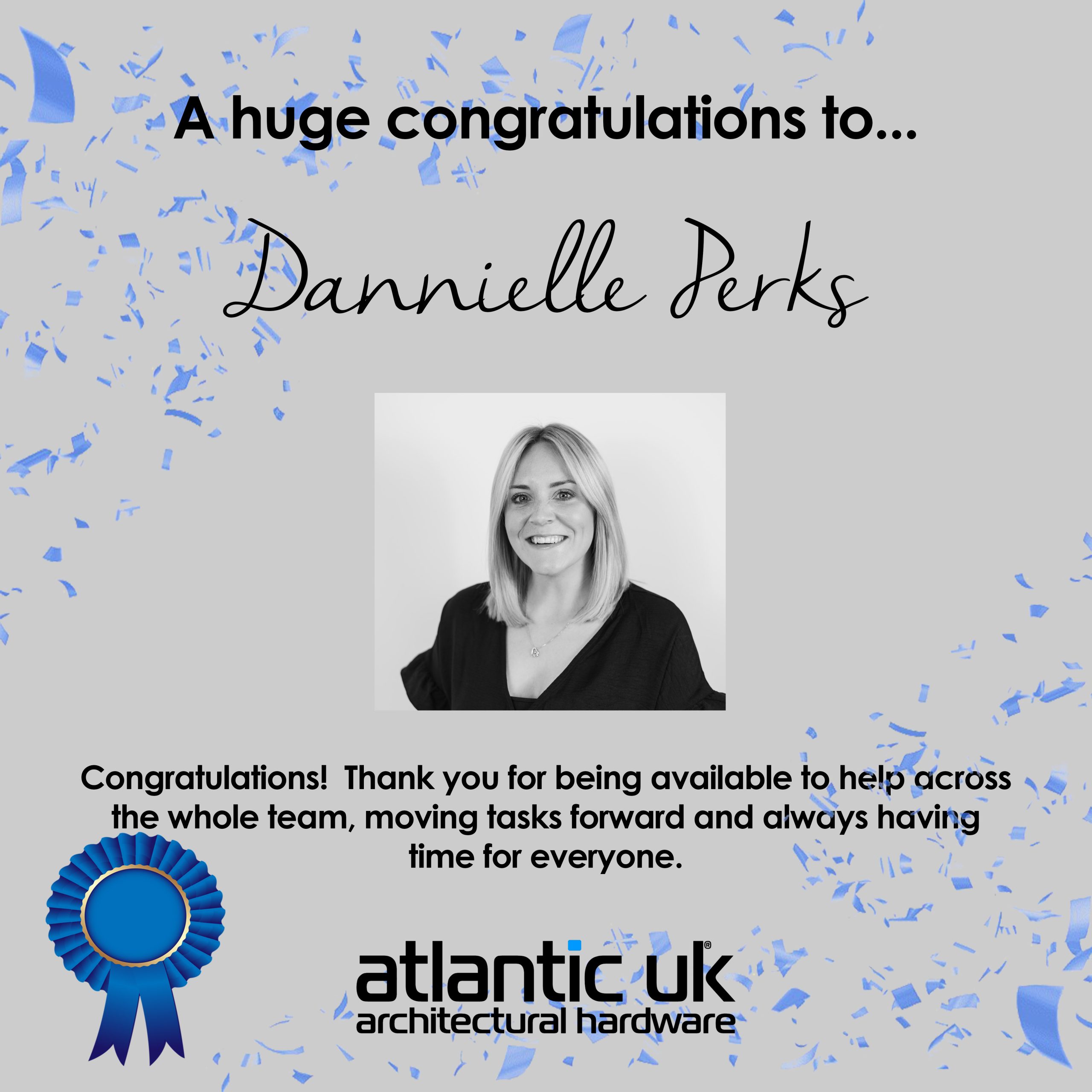 Congratulations Dannielle! Employee of the month for December! image