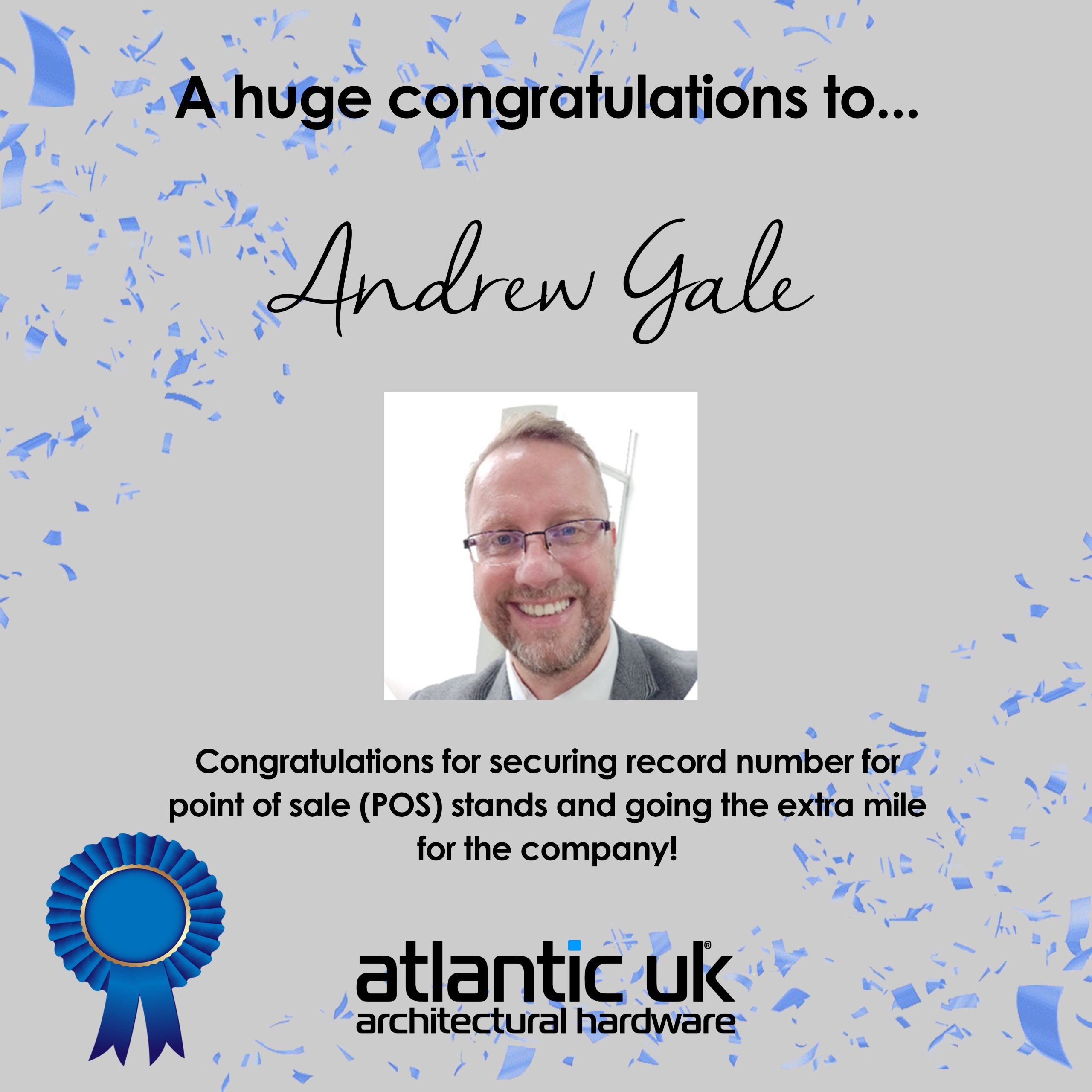 Congratulations Andrew! Employee of the month for February! image