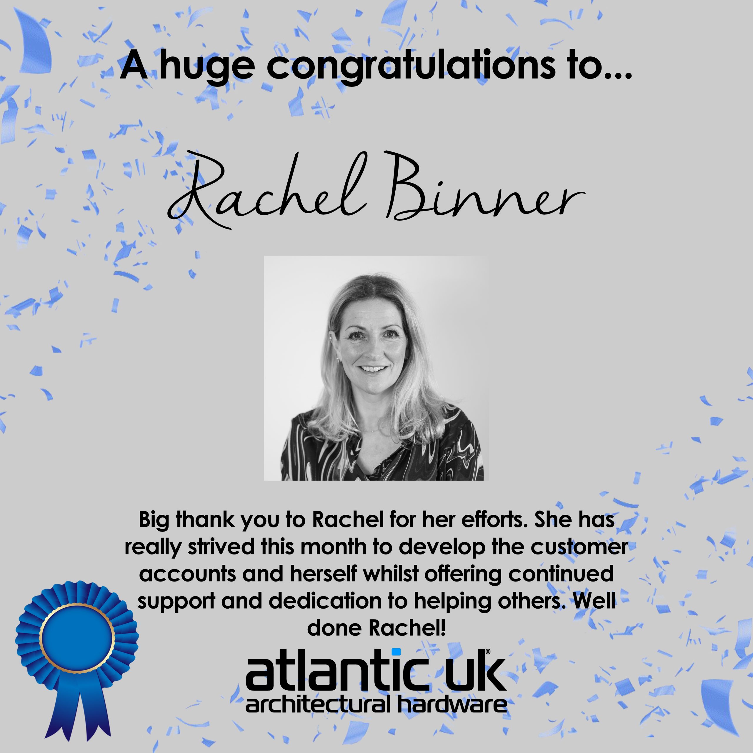 Congratulations Rachel! Employee of the Month for June! image