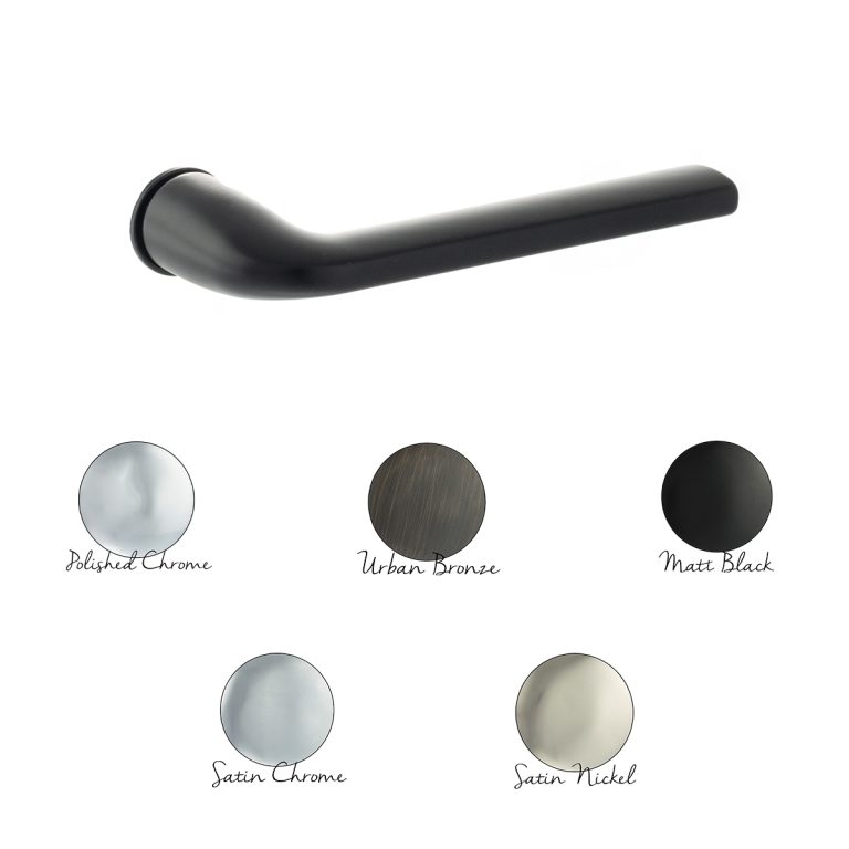 FCR133(finish) Forme Milly Lever Door Handle on Concealed Round Rose - Available in 5 finishes - Satin Chrome (SC)
