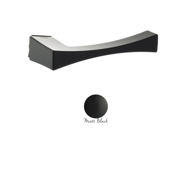 FCS213MB Forme Artemide Lever Door Handle on Concealed Square Rose - Matt Black