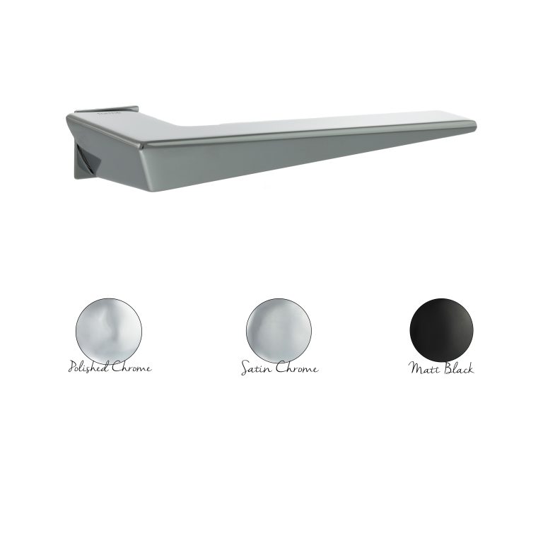 FCS215(finish) Forme Naxos Lever Door Handle on Concealed Square Rose - Available in 3 finishes