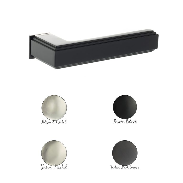 FCS293(finish) Forme Alila Lever Door Handle on Concealed Square Rose - Available in 4 finishes