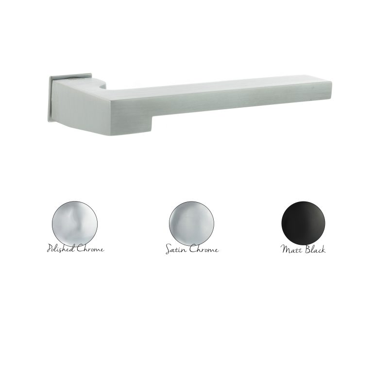 FCS430(finish) Forme Ginevra Lever Door Handle on Concealed Square Rose - Available in 3 finishes