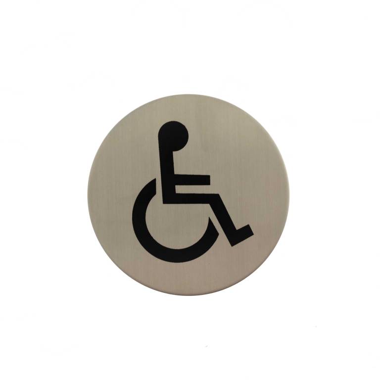 AS75DASSS Atlantic Disabled Disc Sign 3M Adhesive 75mm - Satin Stainless Steel