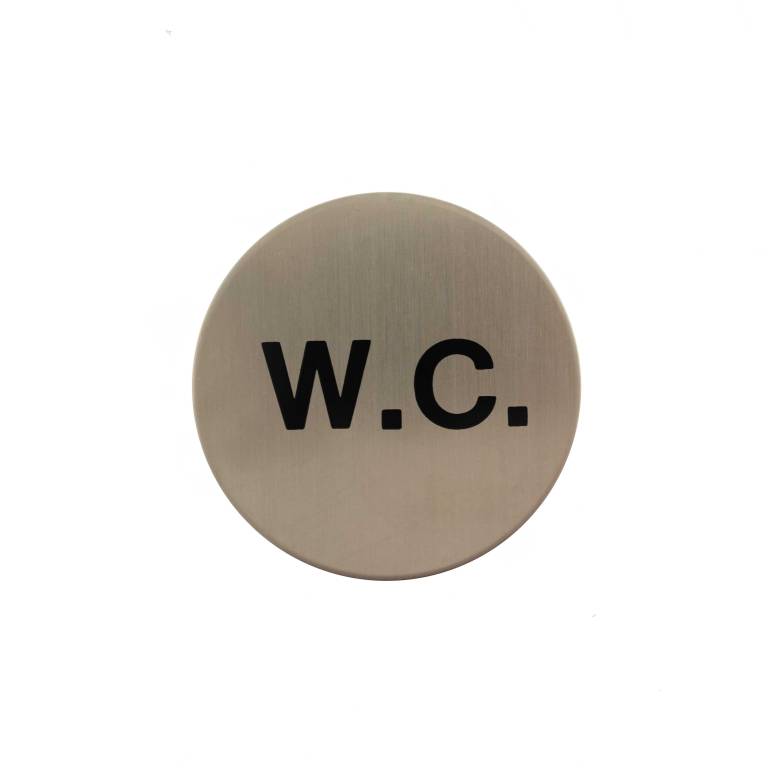 AS75WCASSS Atlantic WC Disc Sign 3M Adhesive 75mm - Satin Stainless Steel