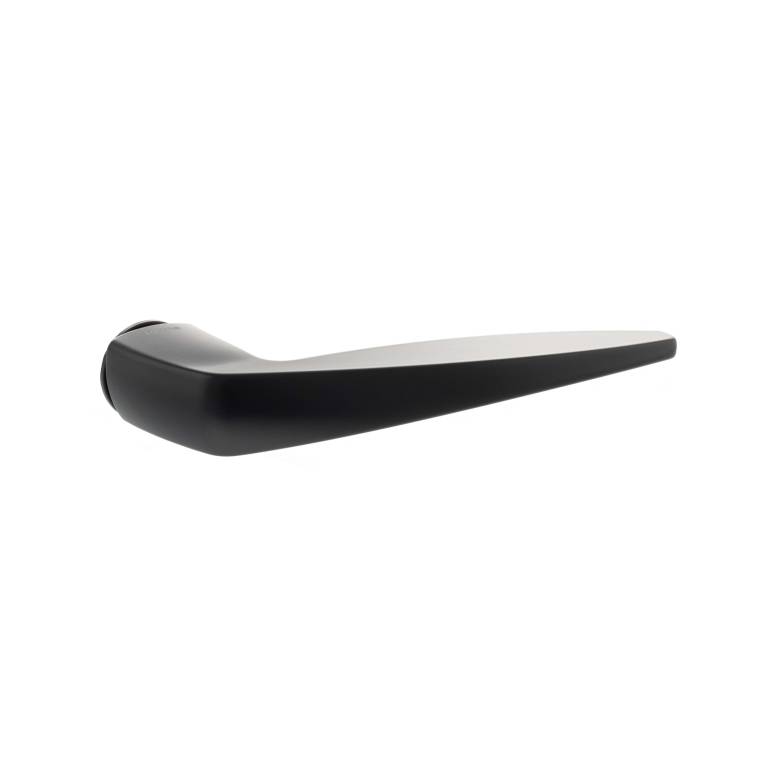FCR272(finish) Forme Foglia Lever Door Handle on Concealed Round Rose - Available in 3 finishes - Matt Black (MB)