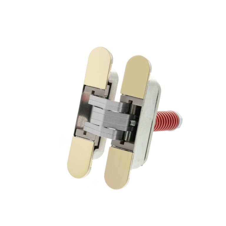 AGBH32SHDPB AGB Eclipse 3.2 Heavy Duty Self-Close Concealed Hinge for 60kg door - Polished Brass