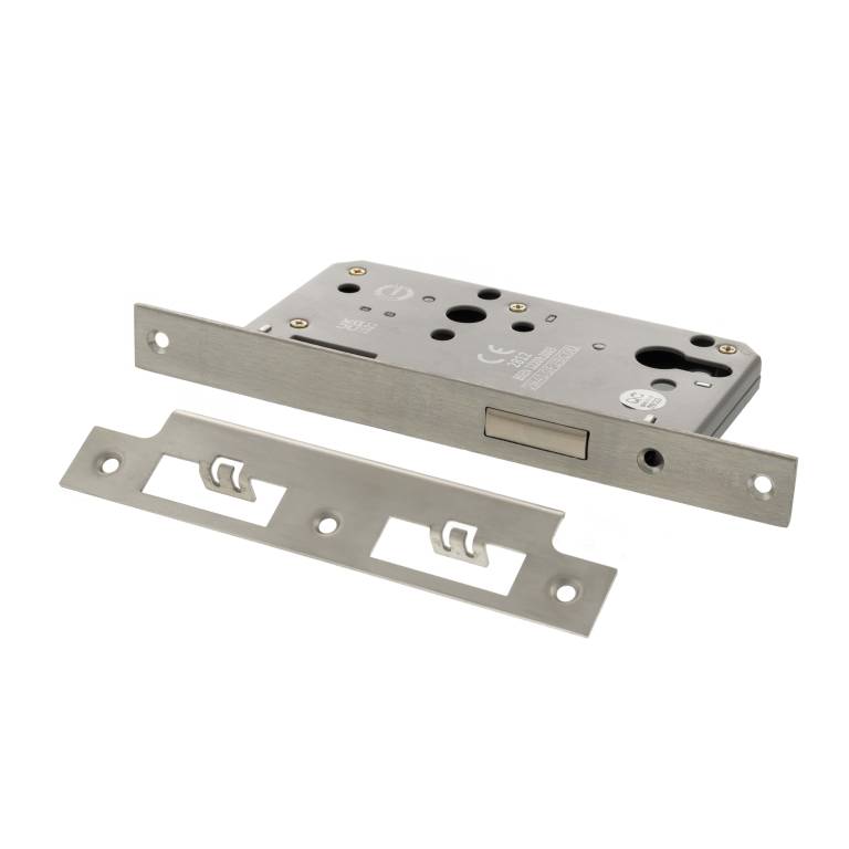 ALKDINED60SSS Atlantic DIN Euro Profile Deadlock Double Throw 60mm backset - Satin Stainless Steel