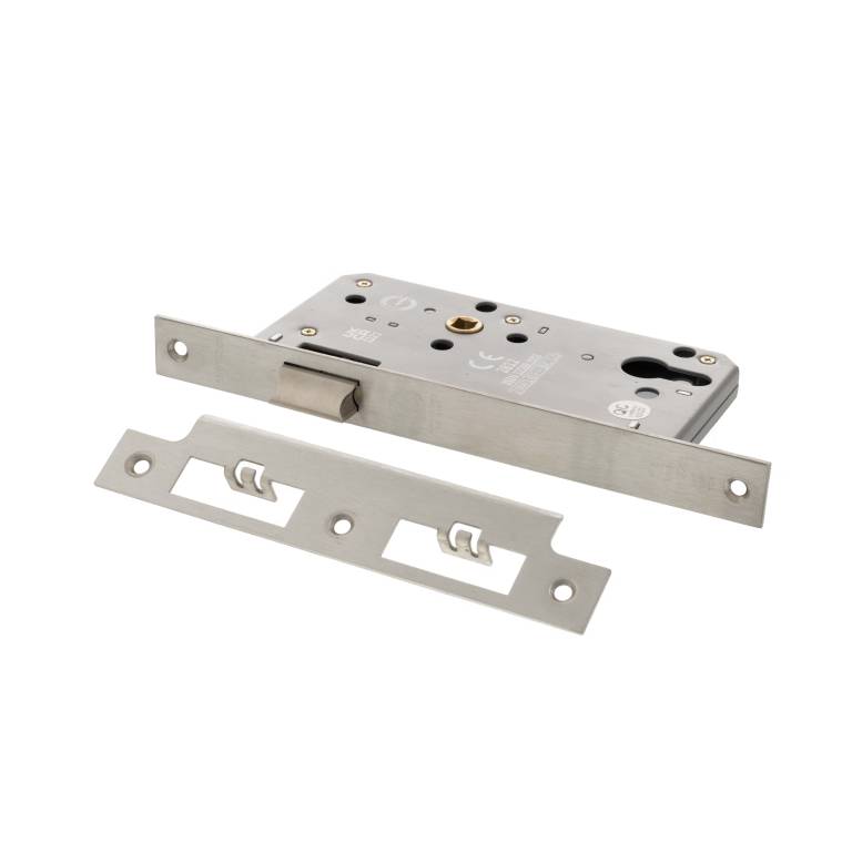 ALKDINL60SSS Atlantic DIN Latch 60mm backset - Satin Stainless Steel