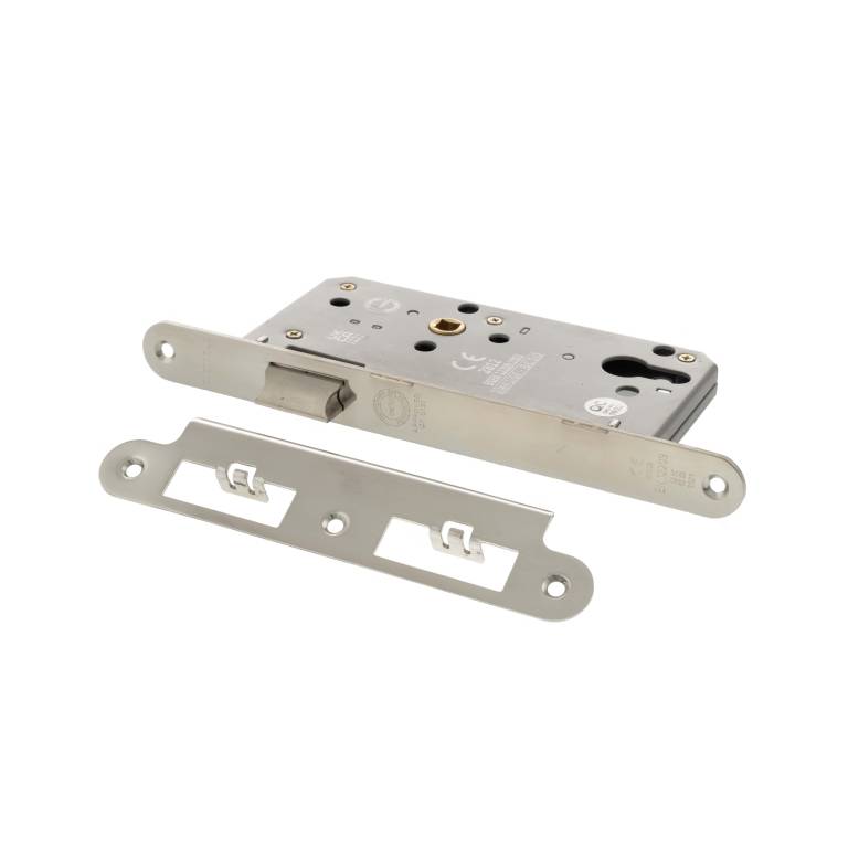 ALKDINRL60PSS Atlantic DIN Radius Latch 60mm backset - Polished Stainless Steel