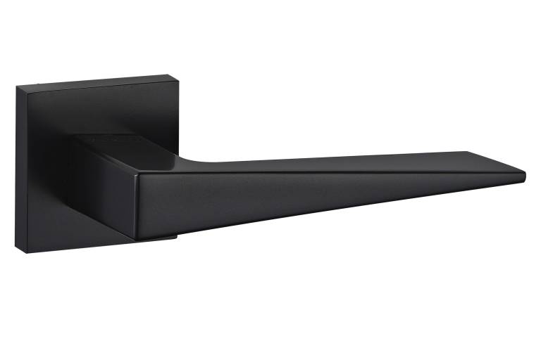 O9615EMB Oro & Oro Ivy Lever Door Handle on Square Rose - Matt Black