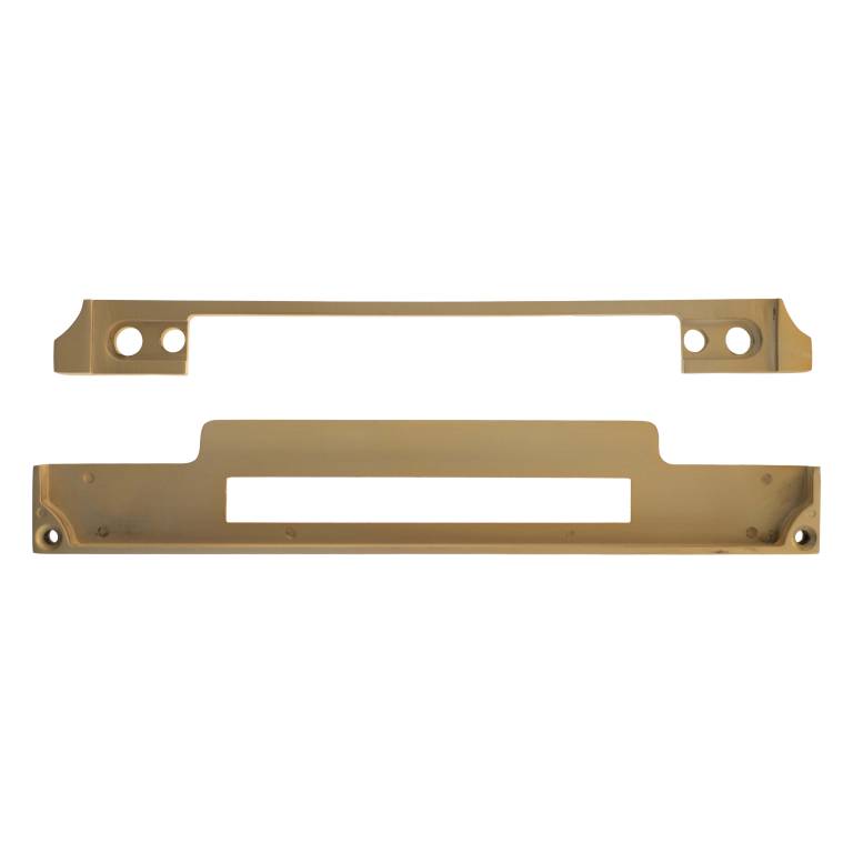 ALKDINREBSB Atlantic DIN Rebate Kit for Euro Profile, Bathroom Lock, Latch, Euro Deadlock - Satin Brass